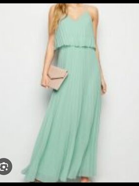 Mossimo Mint Green Pleated Maxi Dress, Size XXL
